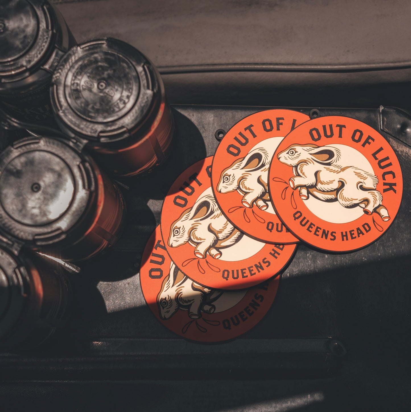 “OUT OF LUCK” COASTER 4 PACK