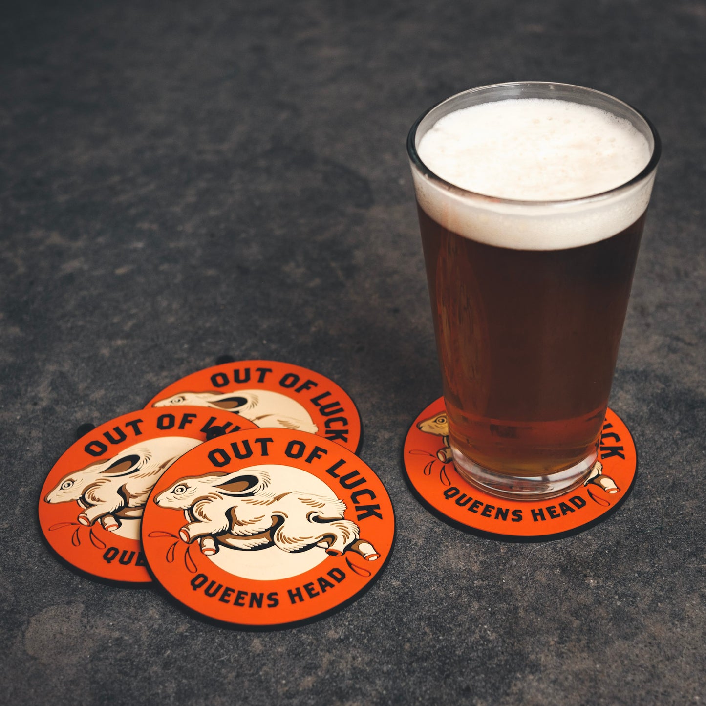 “OUT OF LUCK” COASTER 4 PACK